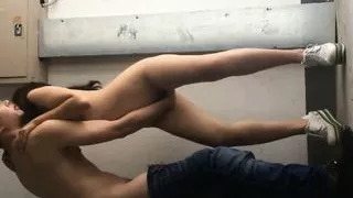 Chinese couple having sex near the stairs (Part 1)