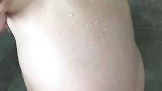 Banho, Casa-de-banho, Morena, Europeu, Caseiro, Grávida