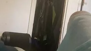 Ebony feet rubbing my dick