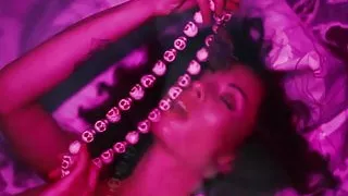 Horny Babe Posing On The Camera And Caressing Herself-Music