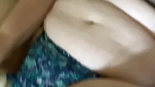 BBW vibrates her pussy through her thong for me