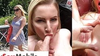 French guy picks up a blonde with big tits on the streets of Paris