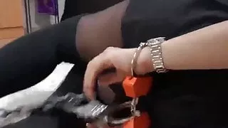 Girl Hogcuffed With Wristwatch