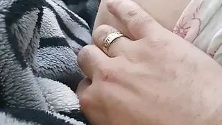 Step son hand pull off panties from step mom and fuck