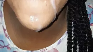 Swallowed her Co-Workers huge load