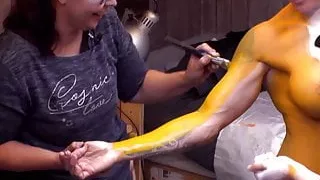 Lex utopia bodypaint bodybuilder