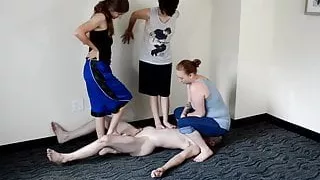 TSM - Triple ballbusting by Stitch, Dylan Rose, and Luna