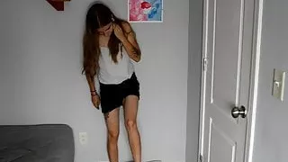 TSM - Stitch has fun standing on my head and face