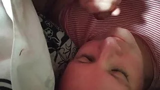 Good amateur facial cumshot