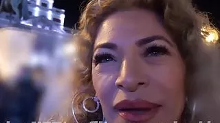 PUBLIC EXHIBITION for an astounding blonde Colombian Latina