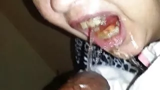 Pissing in my old whores mouth