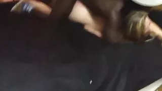 Black Stud Grabs Hair Of White Woman During Deep Fuck