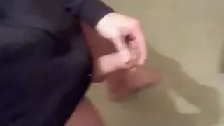 German twink boy jerks off in the stairwell