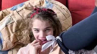 Tiny Teen Takes A Huge Black Dick From Stepbrother In Threesome