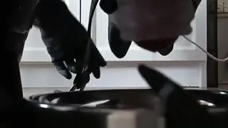 Schwuler Sex, Latexsex, Gummi, Kostüm