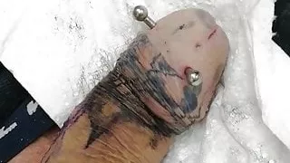 cock tattooing live and real!