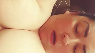 Amateur wife with big natural tits