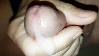 Cum flows over my fingers
