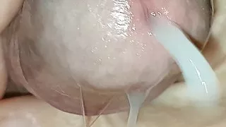 Close up of my milky sperm