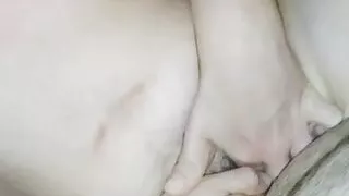 Hot girl wants to have orgasm in leg and cock