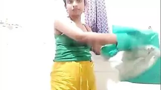 Indian girl masturbates using a banana, 2
