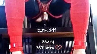 Mary Willows riding huge bbc dildo