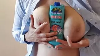 Big natural boobs with juice