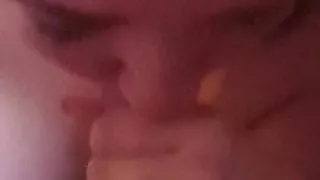 Amateur girlfriend blowjob cum shot