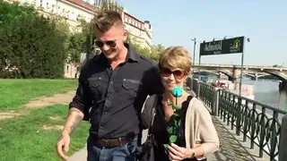 Strong boy fucks granny