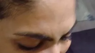 Milf taking cumshot in mouth