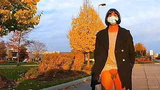 Öffentliches Blinken bei Sonnenaufgang