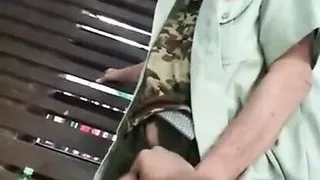 Asian Grandpa Shoots A Big Load