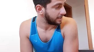 Get this amateur hunk's hot exclusive CUM video