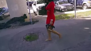 Sexy Aaliyah Hadid bounces her natural tits in hard car sex