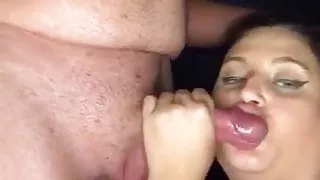 Sexy BBW Sucking Cock