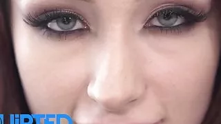 Naught Redhead Babe Violet Monroe DPed By 2 Big Cock