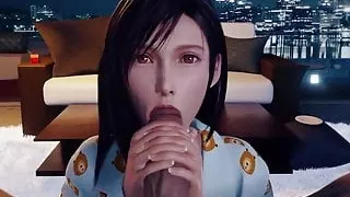 Tifa Lockhart Blowjob & Facial Animation