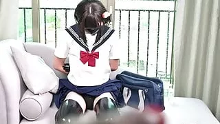 Cute latex maid with gas mask, femdom