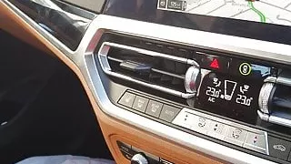 Muslim Slut has sex in the New BMW 3 series with Pakistani Boy