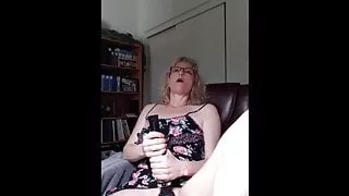 She’s masturbating for me