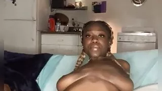 Big black natural boobs.