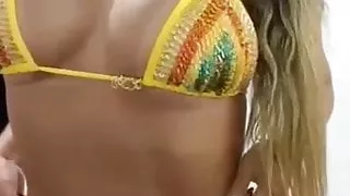 Beach Tanga Amarilla Hot Cadera