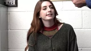 Jack Vegas strip searches and fucks shoplifter Aria Carson