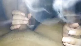 Tunisian Gf Is Sucking And Smoking