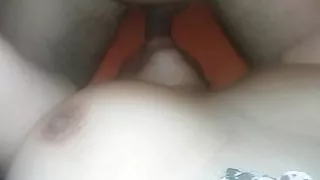 Trio. Sucking a cock while another guy penetrates me. Bounci