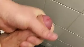 Someone comes to the toilet while I jerk off at work