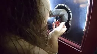 white slut wife sucking black cock at glorygole