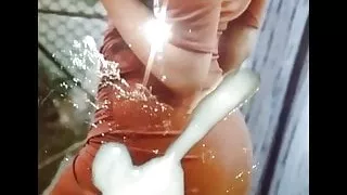 Bukkake, Masturbation