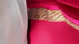 Muslim aunty enjoyed hindu dick gropping in bus