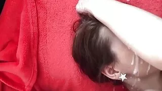 Cum hater slut unwanted facial